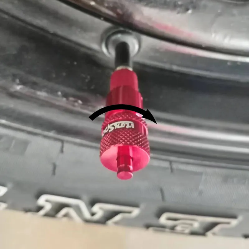 Step 2 - wind the lock-ring and adjusting cap down and screw onto the valve stem