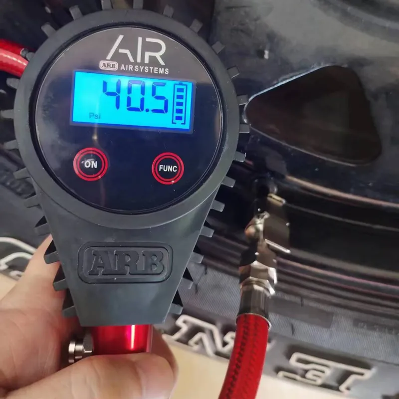 Step 5 - air the tire back up and screw on the deflator to test