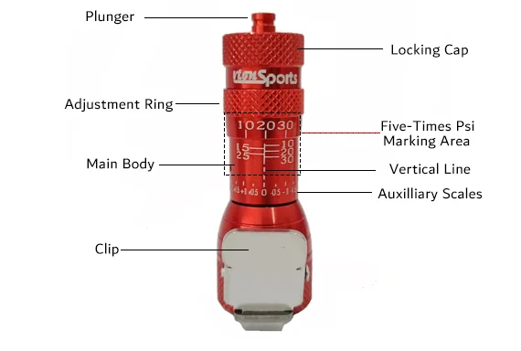 VTONSPORTS Quick Connect tire deflator structure