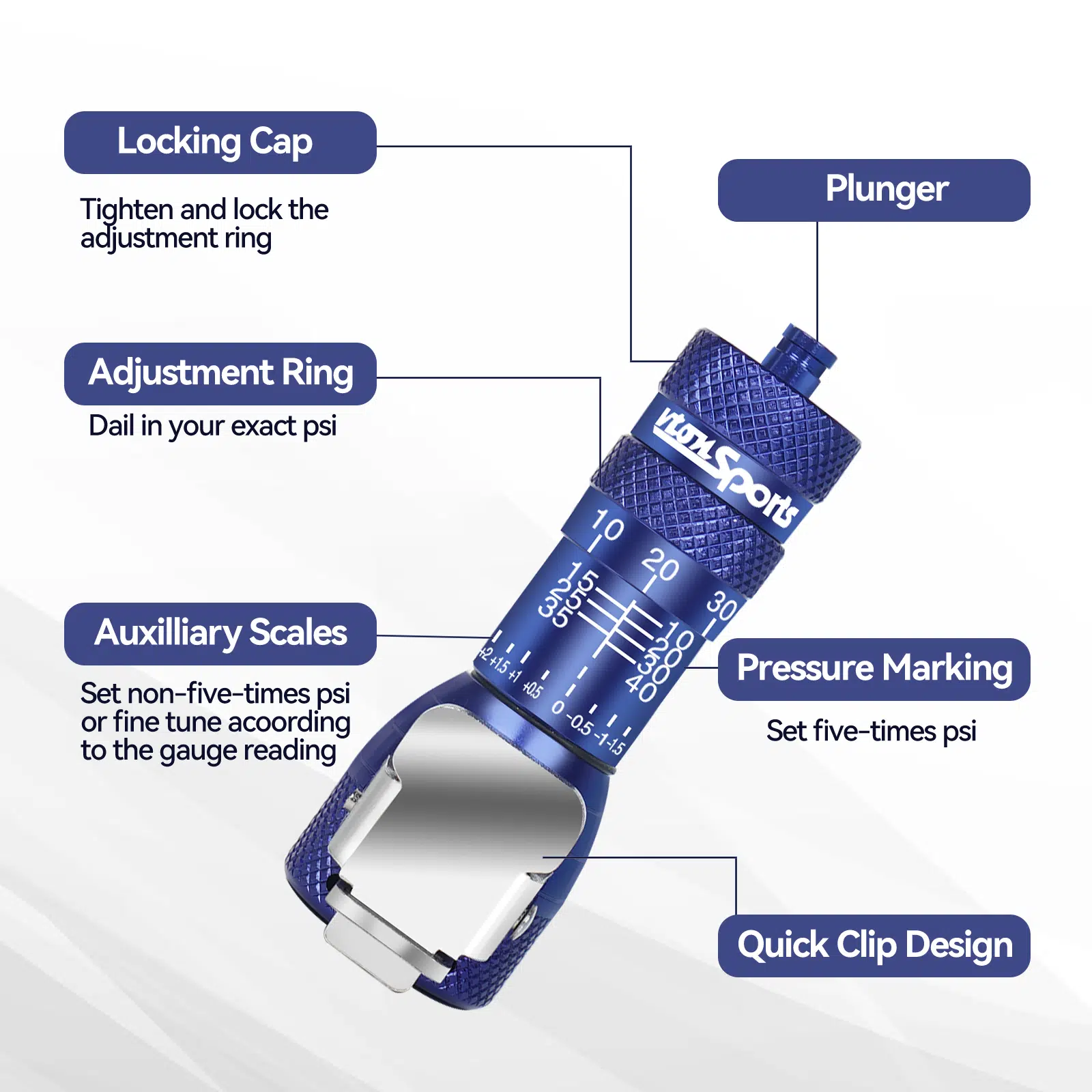 Blue Quick Connect Automatic Tire Deflators 6-44PSI – VTONSPORTS 2