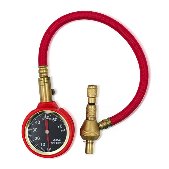 Manual air down tool with gauge
